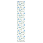 Floral Runner Rug with Hydrangea Design  Mittelgroßer Tischläufer (Vorderseite)