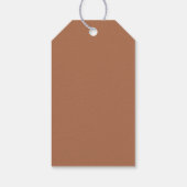 Floral Rust Cream Pumpkin Fall Baby Dusche Gefalle Geschenkanhänger (Rückseite)