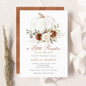 Floral Rust Pumpkin Grüne Fall Baby Dusche Invi Einladung