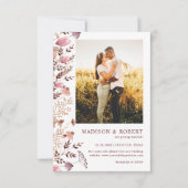 Floral Rustic Boho Chic Wildblume Foto Hochzeit Save The Date (Vorderseite)
