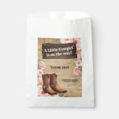 Floral Rustic Cowgirl Boots Baby Dusche Geschenktütchen (Vorderseite)