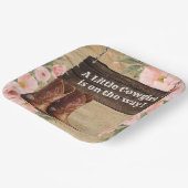 Floral Rustic Cowgirl Boots Baby Dusche Pappteller (Gewinkelt)