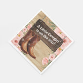 Floral Rustic Cowgirl Boots Baby Dusche Serviette (Ecke)