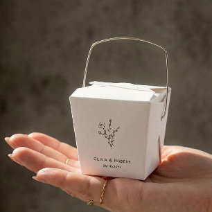 Floral Rustic einfache Hochzeit Geschenkschachtel