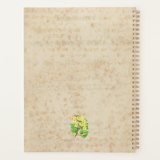 Floral Rustic Fall Inspire School  Planer (Rückseite)