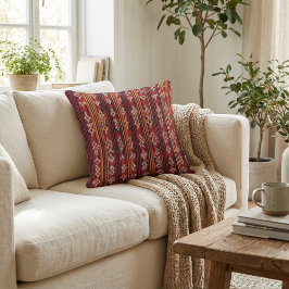 Floral rustic geometric botanical boho pattern kissen