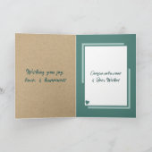 Floral Rustic Hochzeit Gratulation grün Karte (Innenseite)