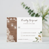 Floral Rustic Holz String Lights Magnolia UAWG Einladung (Stehend Vorderseite)