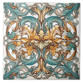 Floral Rustic Indigo Azulejo Tiles Fliese (Vorderseite)