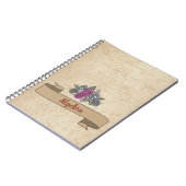 Floral Rustic Inspirier School Notizblock (Linke Seite)