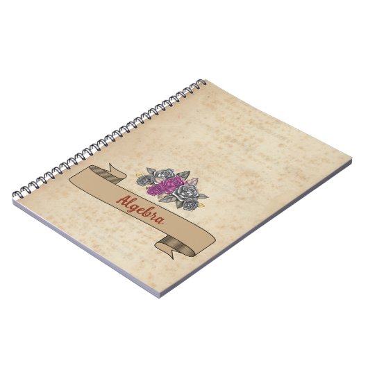 Floral Rustic Inspirier School Notizblock (Linke Seite)