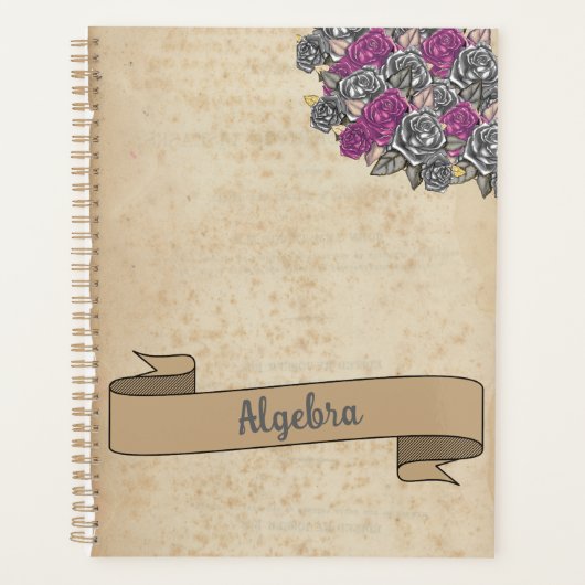 Floral Rustic Inspirier School Planer (Vorderseite)