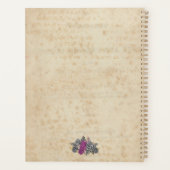 Floral Rustic Inspirier School Planer (Rückseite)