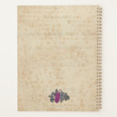 Floral Rustic Inspirier School Planer (Rückseite)