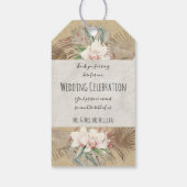 Floral Rustic Kraft Beach Orchid Palm Greenerie Geschenkanhänger (Rückseite)