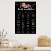 Floral Rustic Magnolia String Lights Poster (Küche)