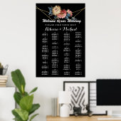 Floral Rustic Magnolia String Lights Poster (Heimbüro)