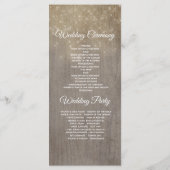 Floral Rustic Mason Jar Lights Hochzeitsprogramme Programm (Rückseite)