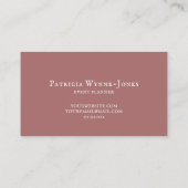 Floral Rustic Watercolor Visitenkarte (Rückseite)