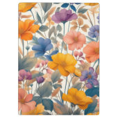 Floral rustikal bunt bohemian botanisch klemmbrett (Rückseite)