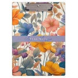 Floral rustikal bunt bohemian botanisch klemmbrett