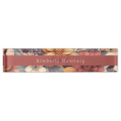 Floral rustikal bunt bohemian botanisch namensplakette (Vorderseite)