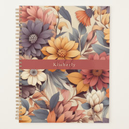 Floral rustikal bunt bohemian botanisch planer