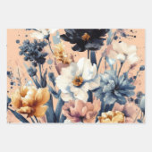 Floral rustikal Vintag elegant stilvoll Geschenkpapier Set (Vorderseite 3)