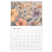 Floral rustikal Vintag elegant stilvoll Kalender (Mär 2027)