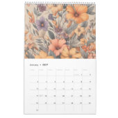 Floral rustikal Vintag elegant stilvoll Kalender (Jan 2027)