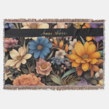 Floral rustikal Vintage elegante schwarz