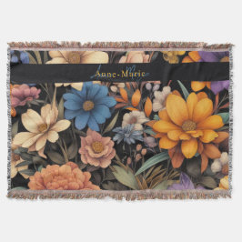Floral rustikal Vintage elegante schwarz Decke