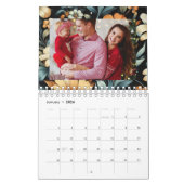 Floral rustikal Vintage elegante schwarz Kalender (Jan 2026)