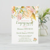 Floral rustikale Frühlingsparty einladen Einladung (Stehend Vorderseite)