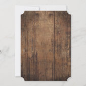 Floral Rustikaler Abschluss Prom Nachtkarte Einladung (Rückseite)