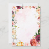 Floral rustikaler Pumpkettenantrieb mit dem Brautp Einladung (Rückseite)