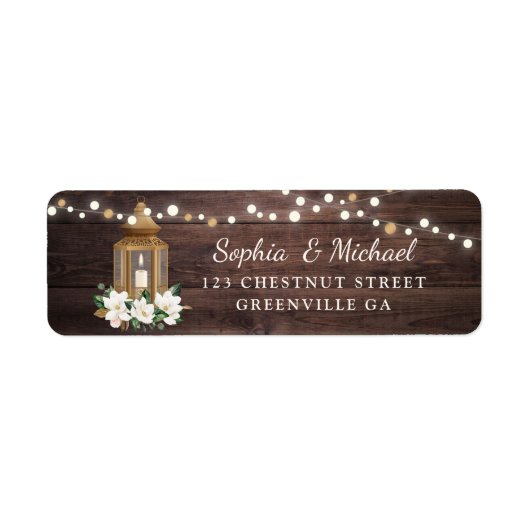 Floral rustikales Holz Lantern Magnolia String Lig (Vorne)