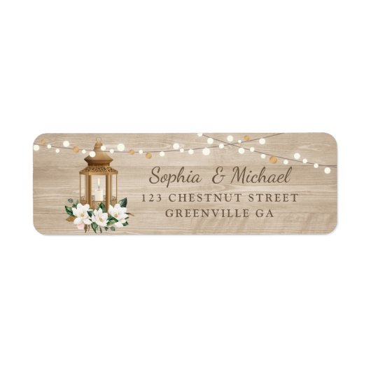 Floral rustikales Holz Lantern Magnolia String Lig (Vorne)