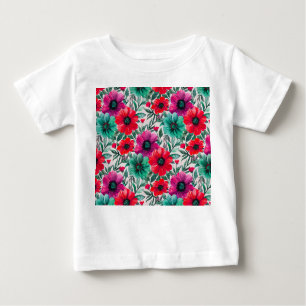 Floral rustikales Retromuster Baby T-shirt