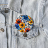 Floral rustikales Retromuster Button (Beispiel)