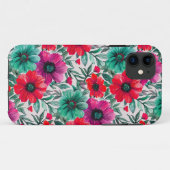Floral rustikales Retromuster Case-Mate iPhone Hülle (Rückseite (Horizontal))