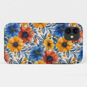 Floral rustikales Retromuster Case-Mate iPhone Hülle (Rückseite (Horizontal))