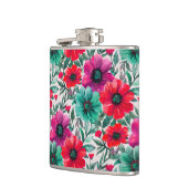 Floral rustikales Retromuster Flachmann (Links)