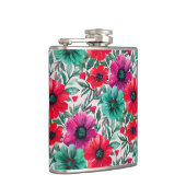 Floral rustikales Retromuster Flachmann (Rechts)
