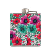 Floral rustikales Retromuster Flachmann (Rückseite)