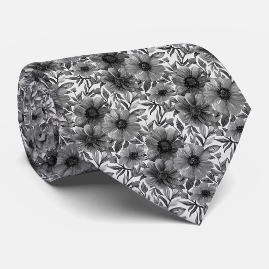 Floral rustikales Retromuster Krawatte (Gerollt)