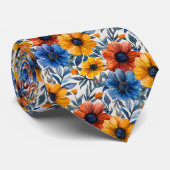 Floral rustikales Retromuster Krawatte (Gerollt)