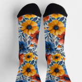 Floral rustikales Retromuster Socken (Oben)