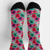 Floral rustikales Retromuster Socken (Oben)