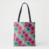 Floral rustikales Retromuster Tasche (Vorderseite)